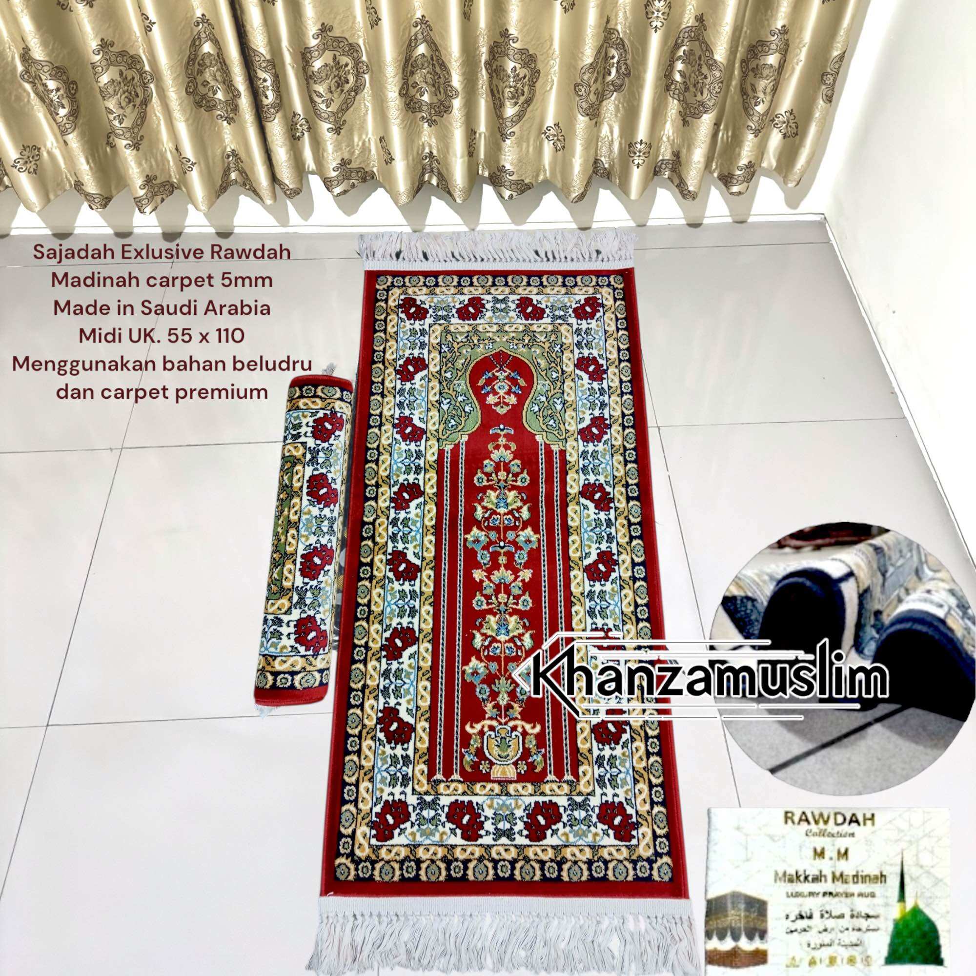 Sajadah Saudi Mada Midi Carpet Premium 50x110cm