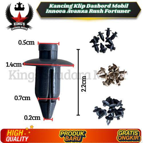 Kancing Klip Dasbord Mobil Innova Avanza Rush Fortuner Best Seller Termurah Harga 1,000 rupiah*Gratis Ongkir