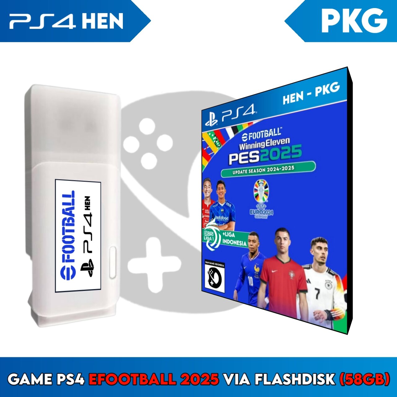 Game eFootball 2025 PES 2025 PS4 HEN Game PKG via Flashdisk Lazada