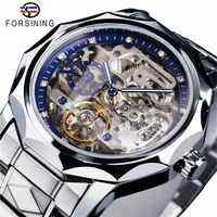 FORSINING 8240 SILVER BIRU JAM TANGAN KEREN OTOMATIS TANPA BATERAI