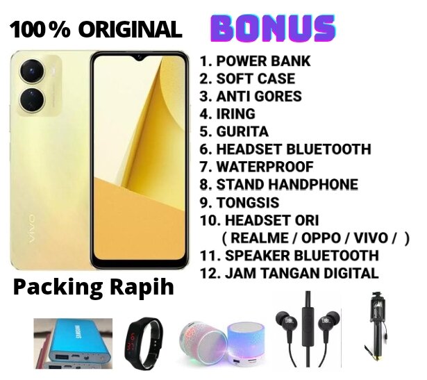 VIVO Y16 RAM 3/32 RESMI Harga 1,249,000 rupiah*Gratis Ongkir