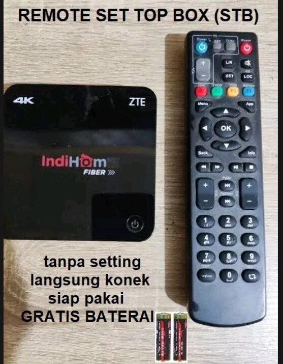 Remote Remot untuk TV indihome TANPA SETING Gratis baterai Harga 16,000 rupiah*Gratis Ongkir