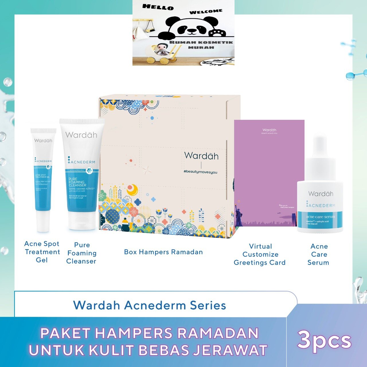 💋R.K.M💋Wardah Paket Hampers Lebaran Acnederm Series
