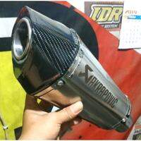 Knalpot racing Akrapovic Silincer only Bonus braket klam
