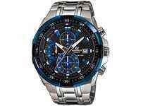 Jam Tangan Pria Merk Casio Edifice Type EF539 Silver With Blue Dial