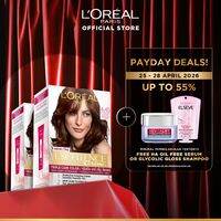 (PAKET HEMAT ISI 2) LOreal Paris Excellence Creme Triple Care Hair Color #4.45 Mahogany Copper Brown (Cat / Pewarna Rambut Permanen)