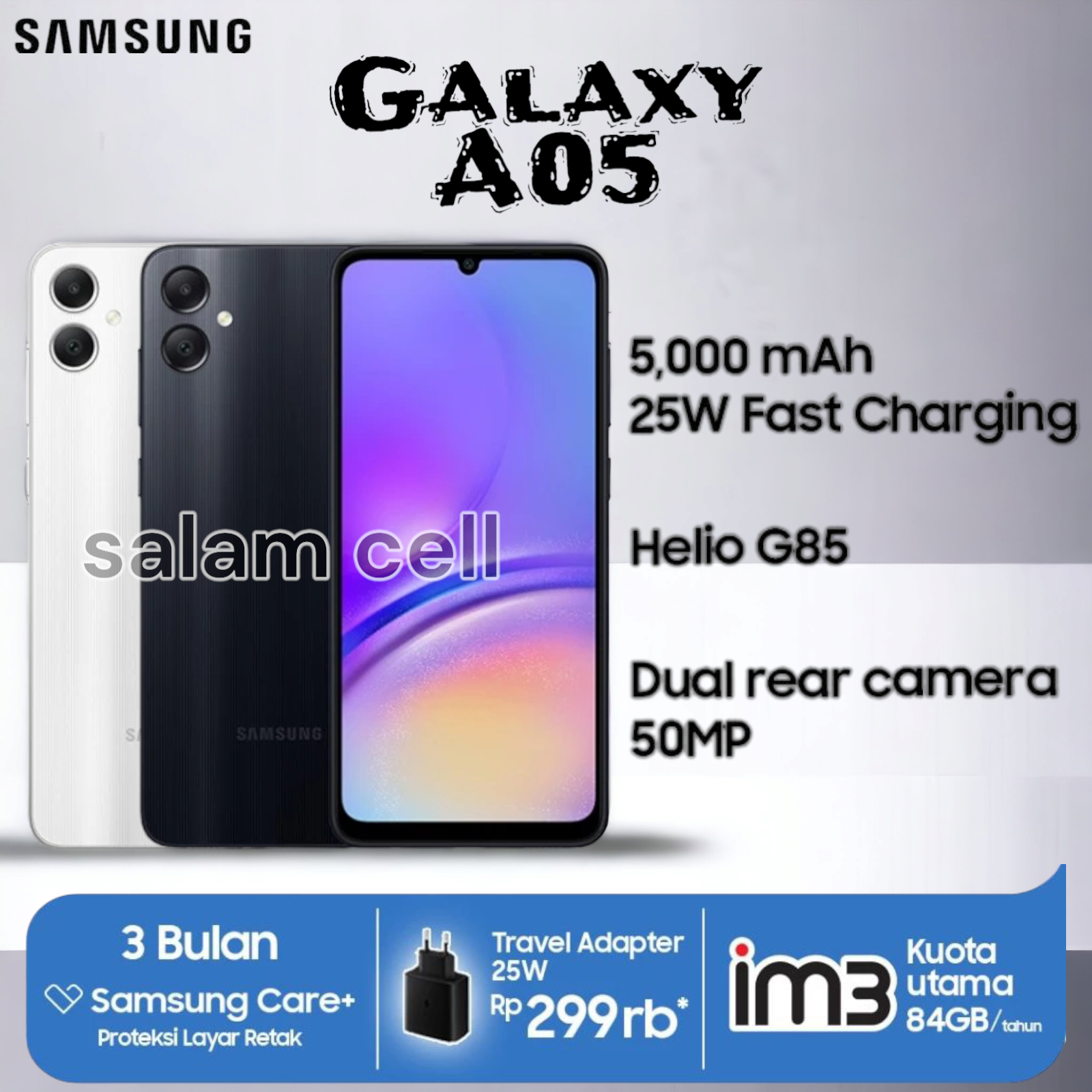 Samsung Galaxy A05 Ram 6+6/128GB Garansi Resmi Harga 1,399,000 rupiah*Gratis Ongkir