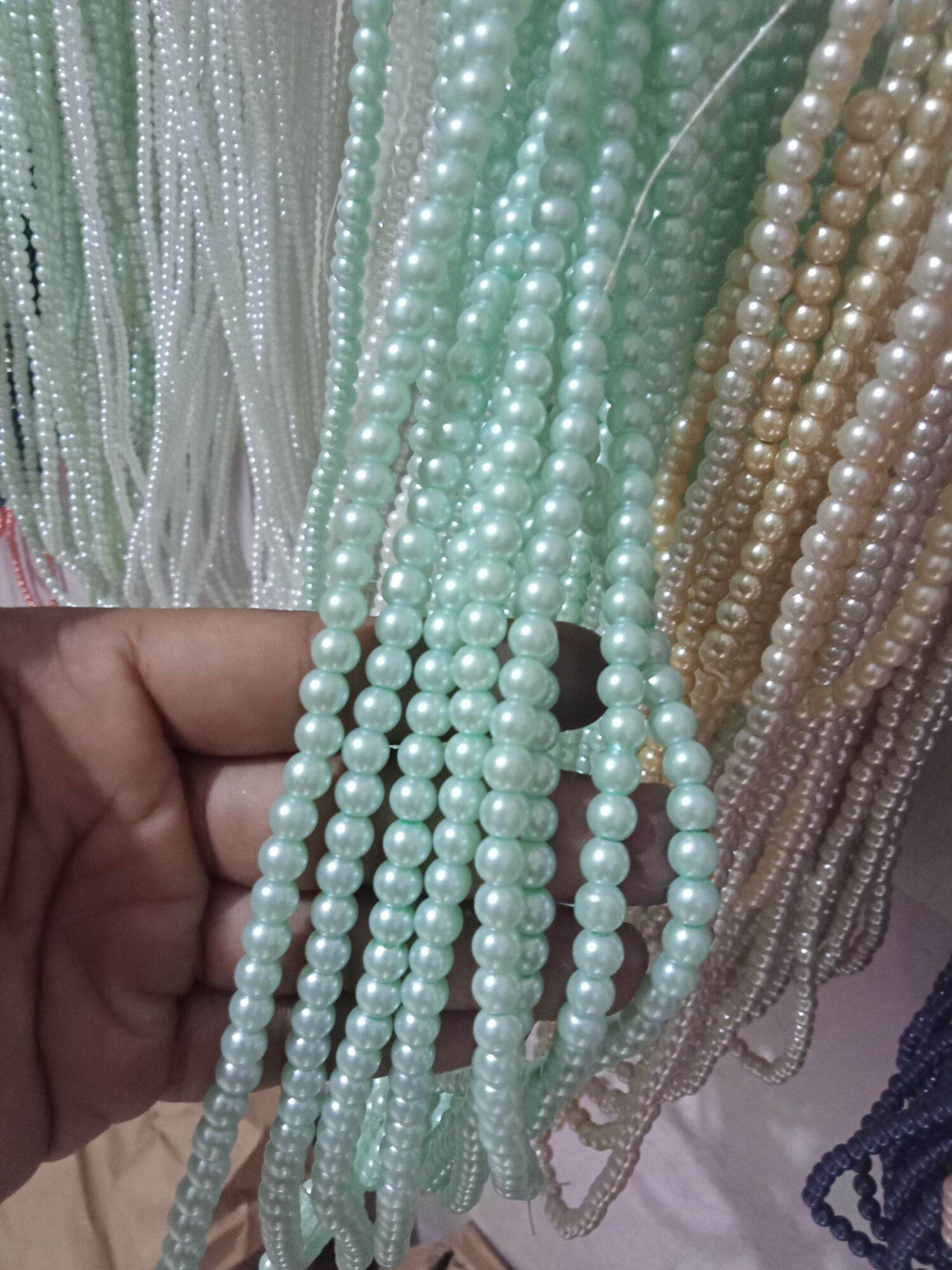 mutiara renteng 6 mm/mutiara lubang