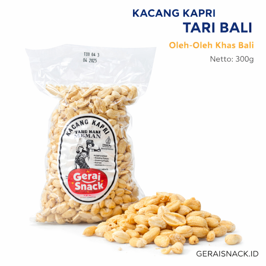 Kacang Kapri Tari Bali Meman Super Crispy and Savory by Khas Bali 300 g