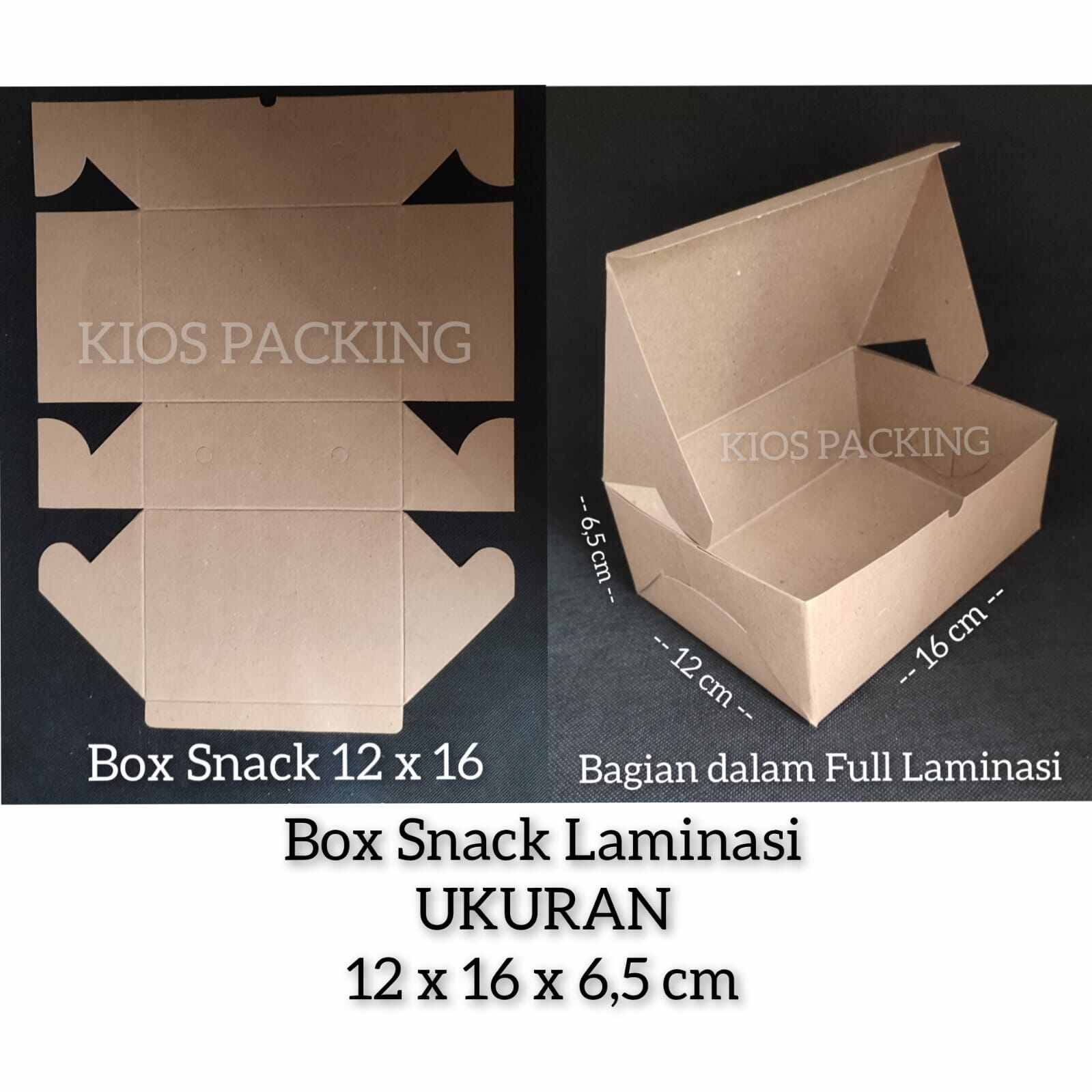 Box Kraft Snack Laminasi X Isi Lembar Dus Kotak Kue Makanan