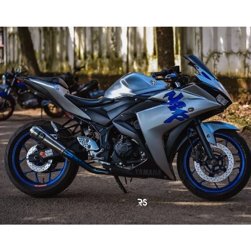 Knalpot Villan Pro1 silver header blue CBR250RR Ninja250 Z250 MT25 R25 Versys25 dll Harga 2,045,000 rupiah*Gratis Ongkir