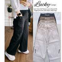 (COD) Celana Cargo Wanita Terbaru- Lucky Cargo- Celana Kulot Wanita Terbaru Bahan Twill Strecth