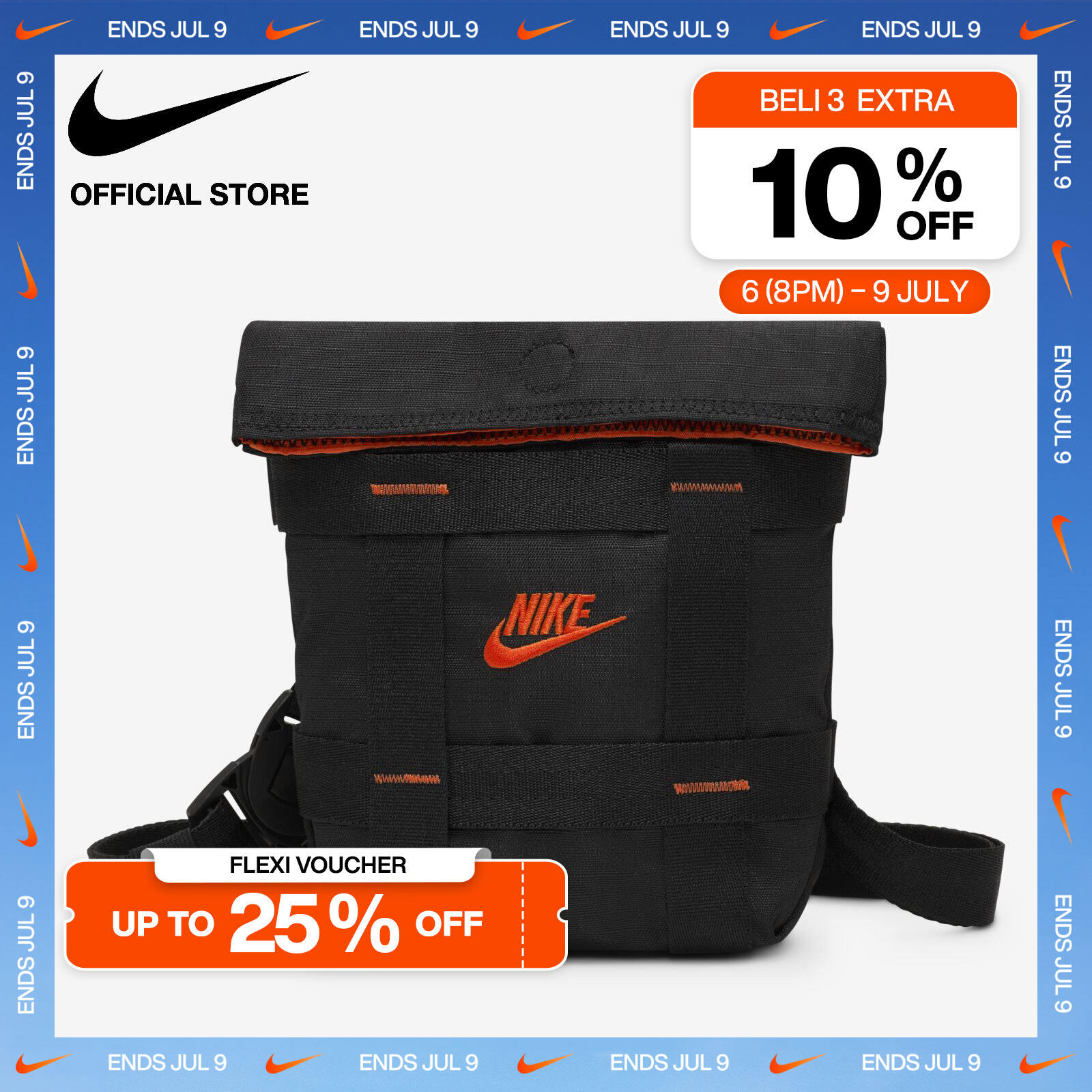 Nike Sportswear Cargo (3L) Cross-Body Bag - Black [HF8106