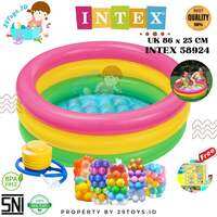 Kolam Renang Anak Dan Bayi Merek INTEX 58924 Uk 86 x 25 CM Paket Komplit Kolam Pompa Bola Ber SNI