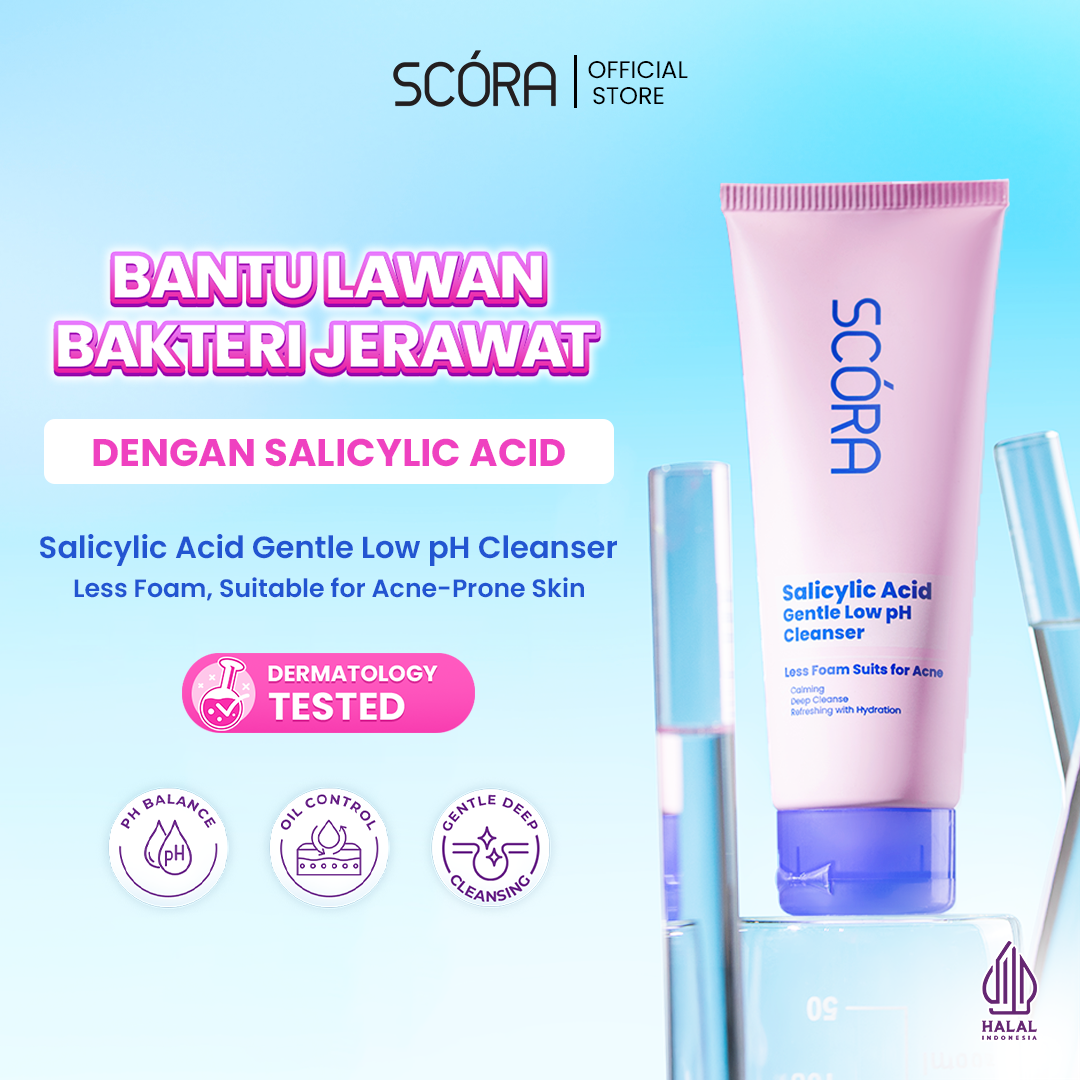 [Exclusive] SCORA Salicylic Acid Gentle Low pH Cleanser Sabun Cuci Muka Oily Acne Prone Skin Frie...