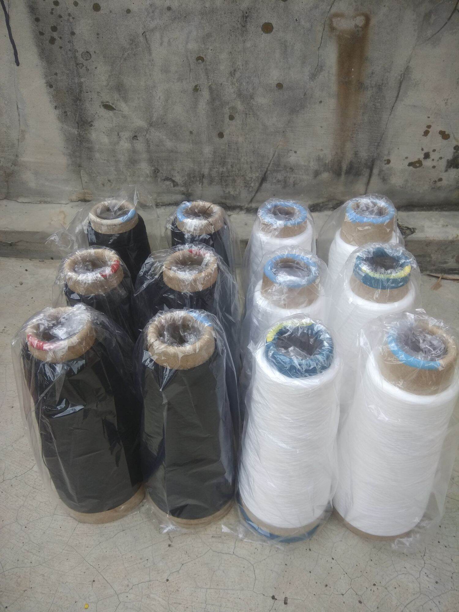 benang obras hitam putih 6 pcs
