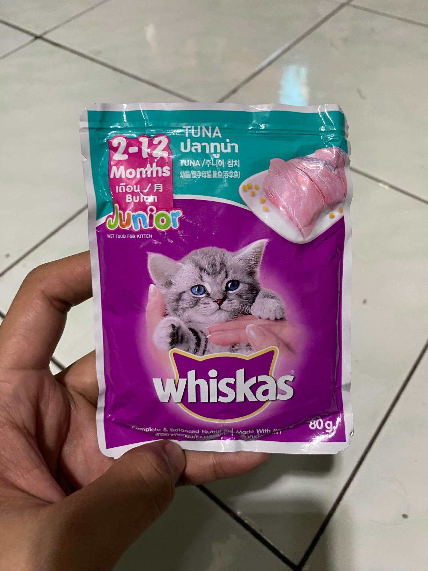 Whiskas makanan kucing basah pouch 80gr (varian tuna) Lazada Indonesia