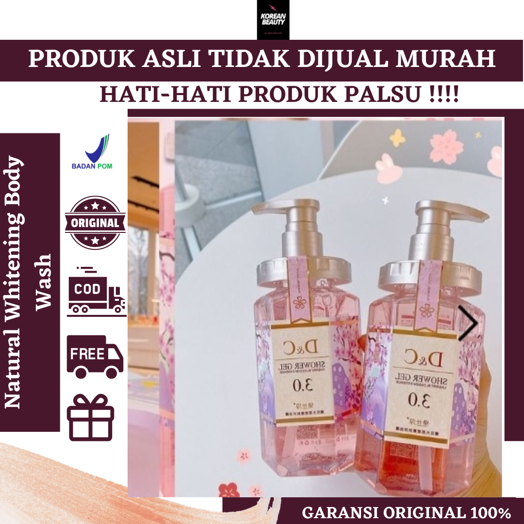 (FREE HADIAH) D&C SHOWER GEL KOREA/NATURAL KOREAN WHITENING SHOWER