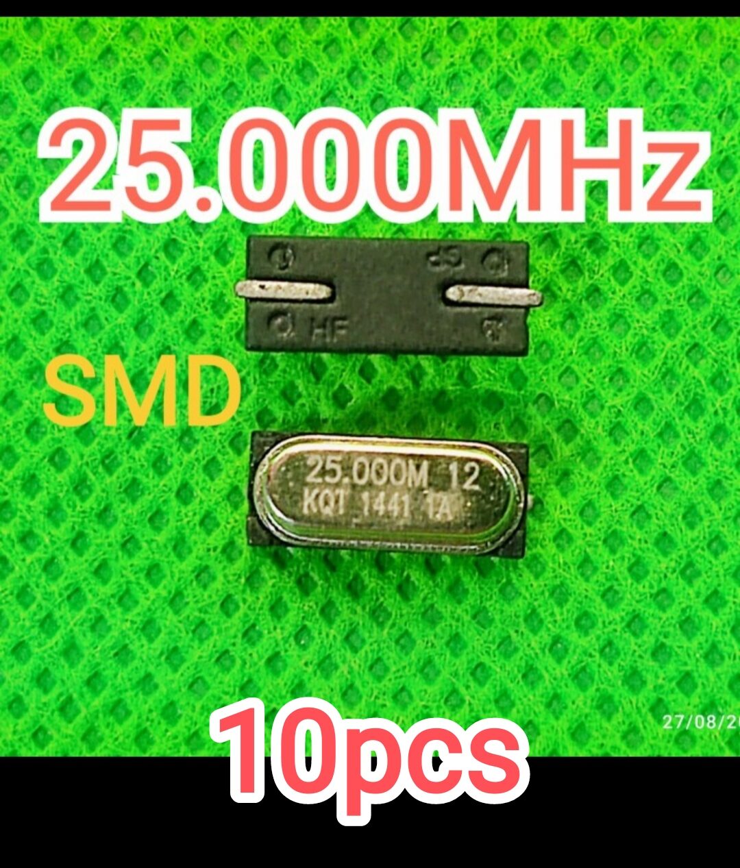 10pcs Oscillator crystal xtal kristal oskilator osilator SMD 25.000MHz