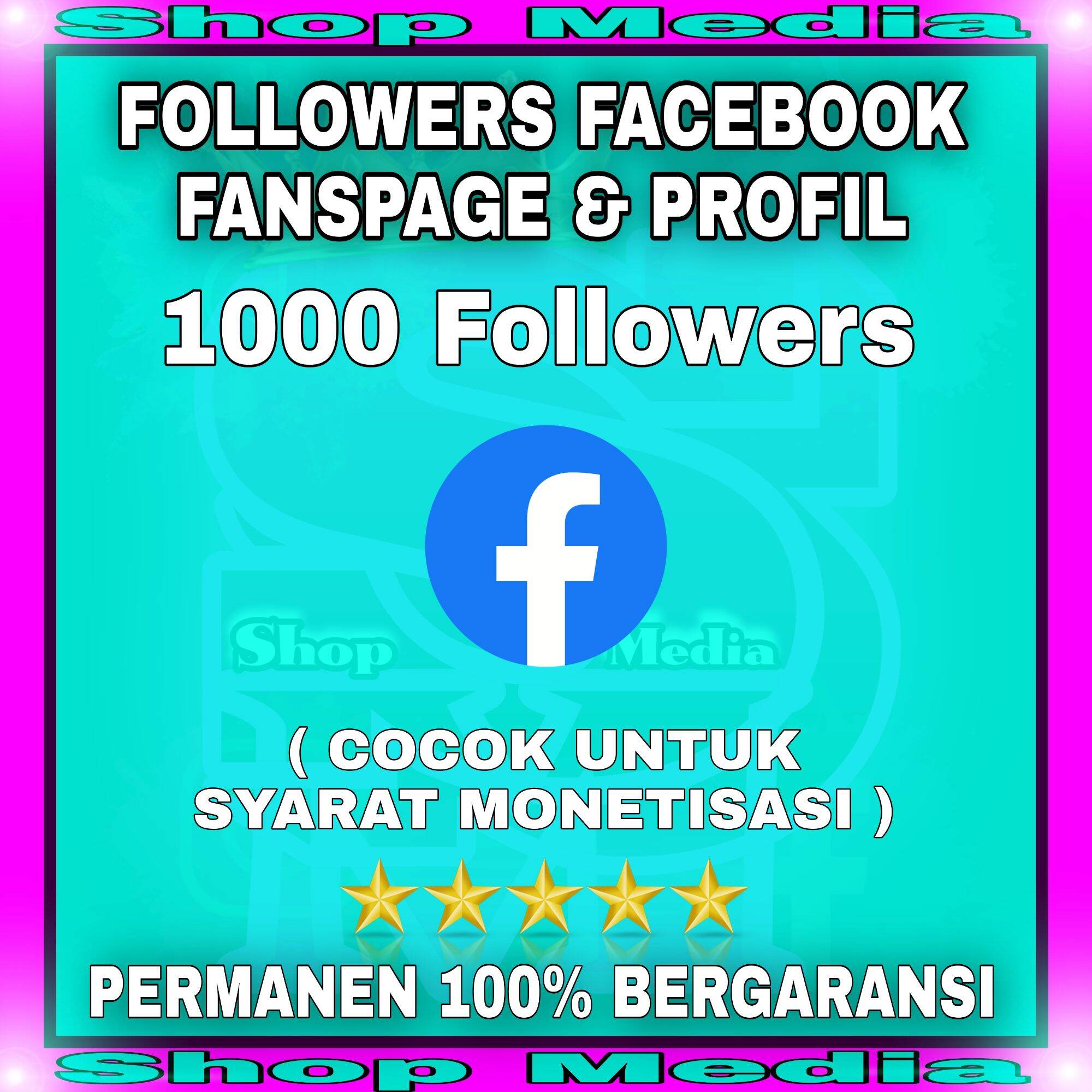 FOLLOWER FACEBOOK FANSPAGE & PROFIL Harga 17,500 rupiah*Gratis Ongkir