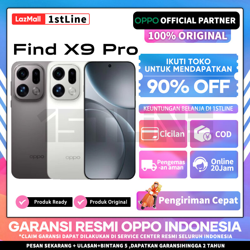[Original Vivo Hp] Oppo Find X9 Pro 5g (16+512Gb) Official 1 Year Warranty, Cod Available Harga  14,999,000 Ringgit*Penghantaran Percuma