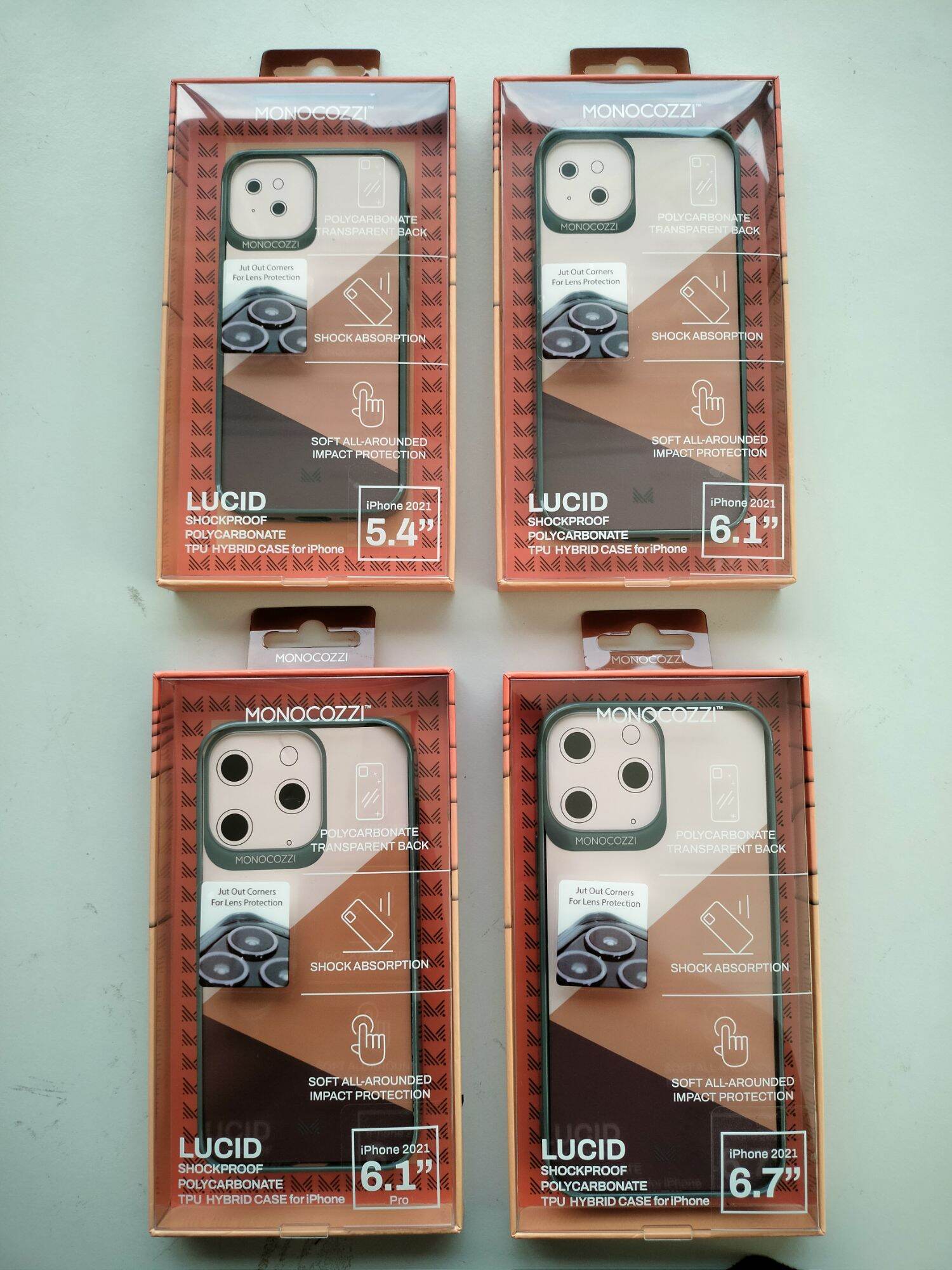 Monocozzi LUCID Shockproof Polycarbonate TPU Hybrid Case For Iphone 13