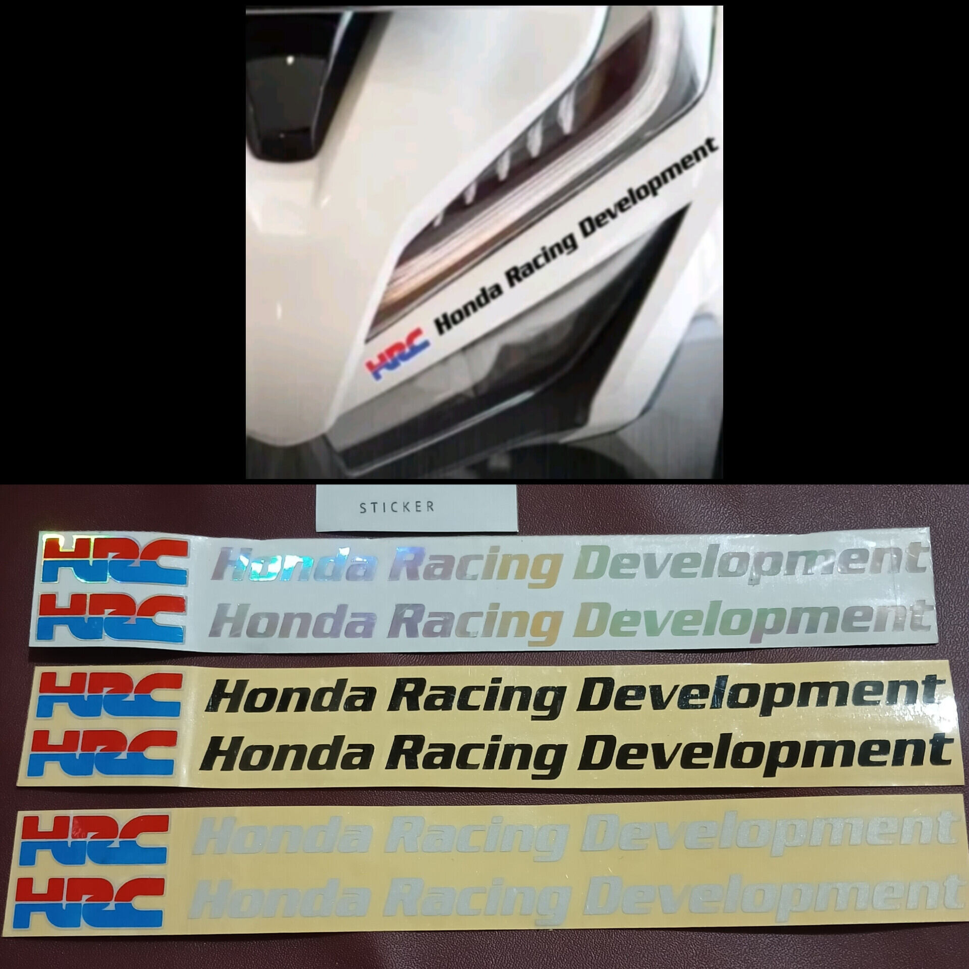 STICKER STIKER HRC HONDA RACING DEVELOPMENT CUTTING Giá 3,000 Đồng*Miễn phí vận chuyển