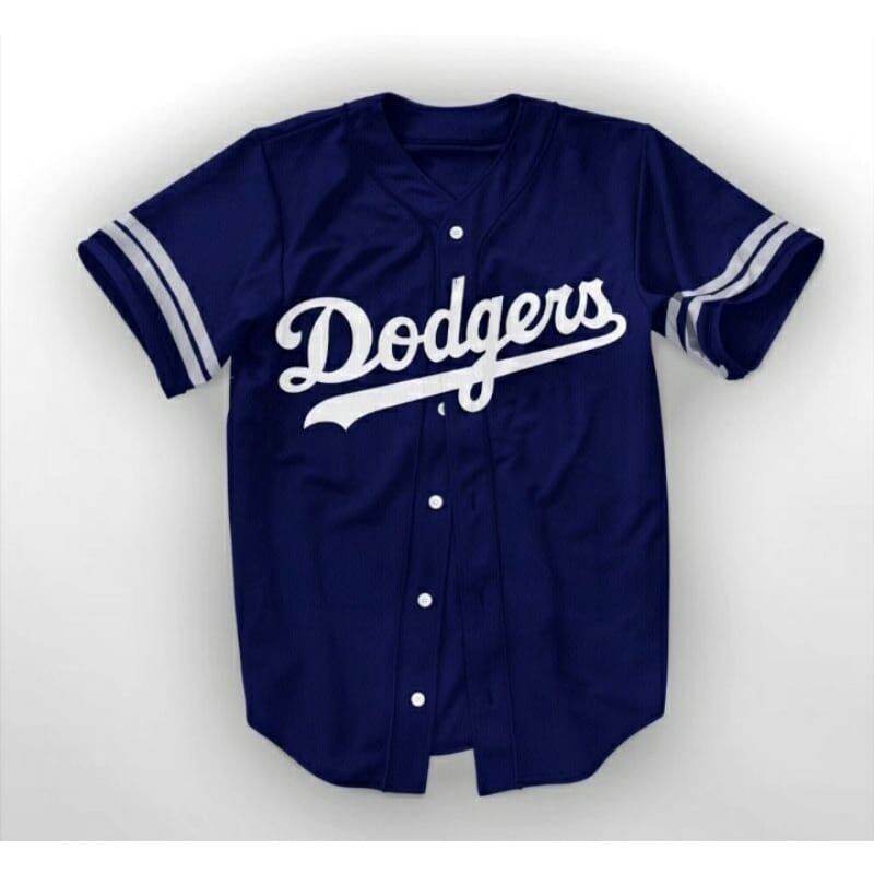 Baju Baseball Dodgers Putih