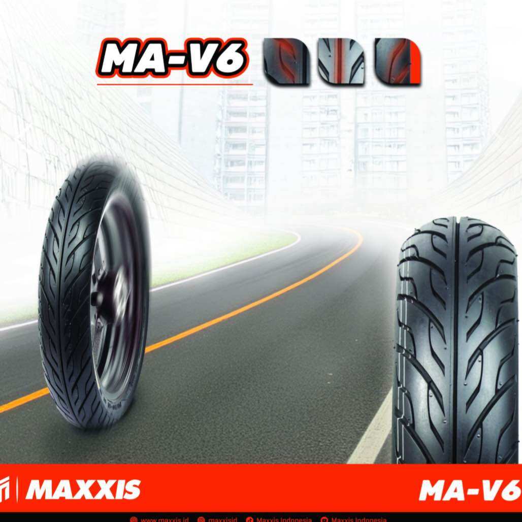 Outer tire Maxxis ring 14 MA-V6 70/90/14 80/90/90-14 Tubeless Harga 235,408 rupiah*Gratis Ongkir