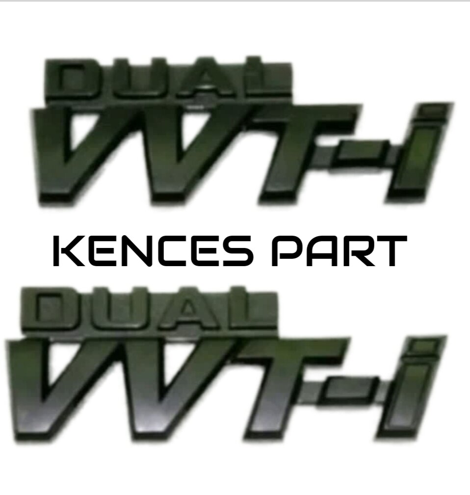 Emblem merk DUAL VVT-I HITAM DOF universal mobil toyota Harga 50,000 rupiah*Gratis Ongkir