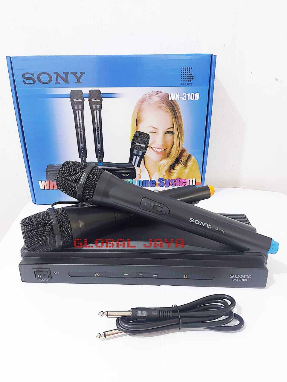mic wireless sony WX 3100 double mic handle microphone sony WX3100 mic