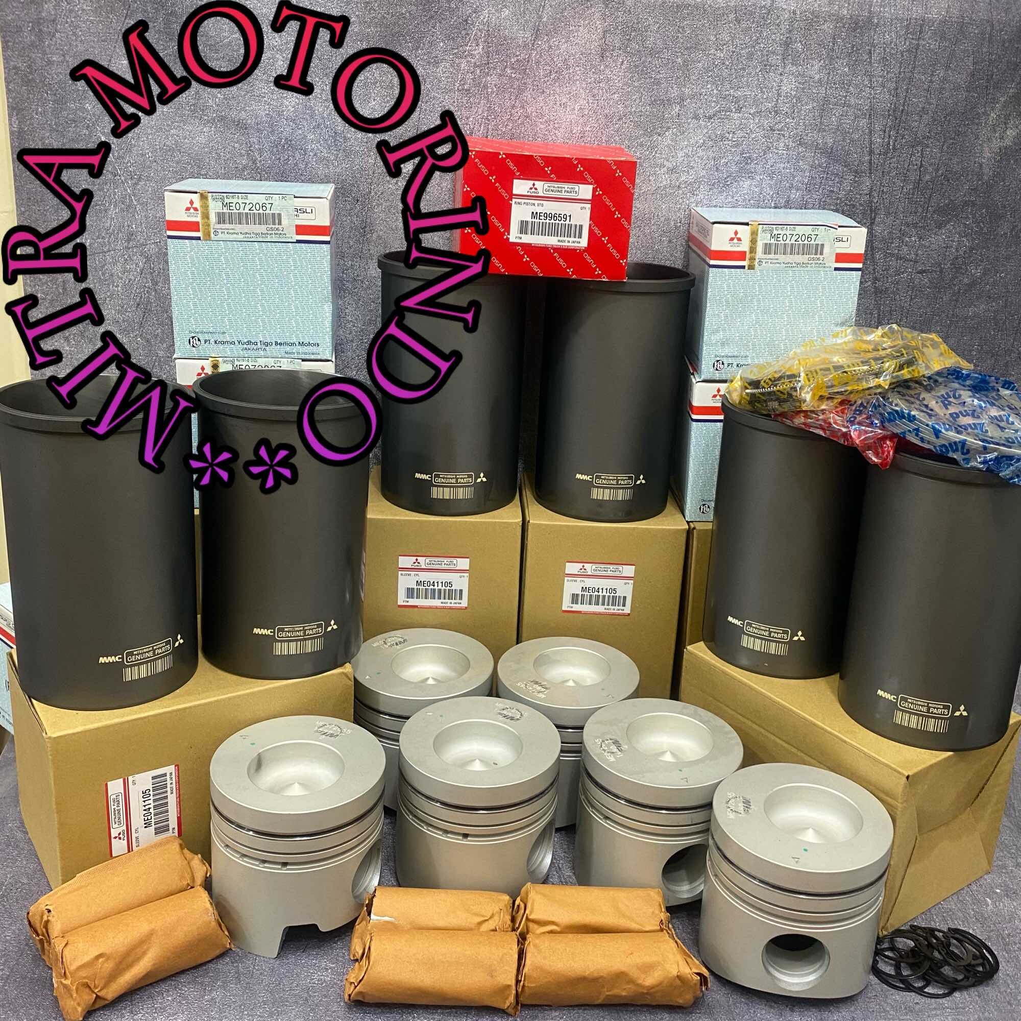 Liner Kit/Liner Set Komplit 3Macam Liner + Piston +Ring Mitsubishi 6D16T/PS220 Type A STD Harga 8,736,000 Ringgit*Penghantaran Percuma
