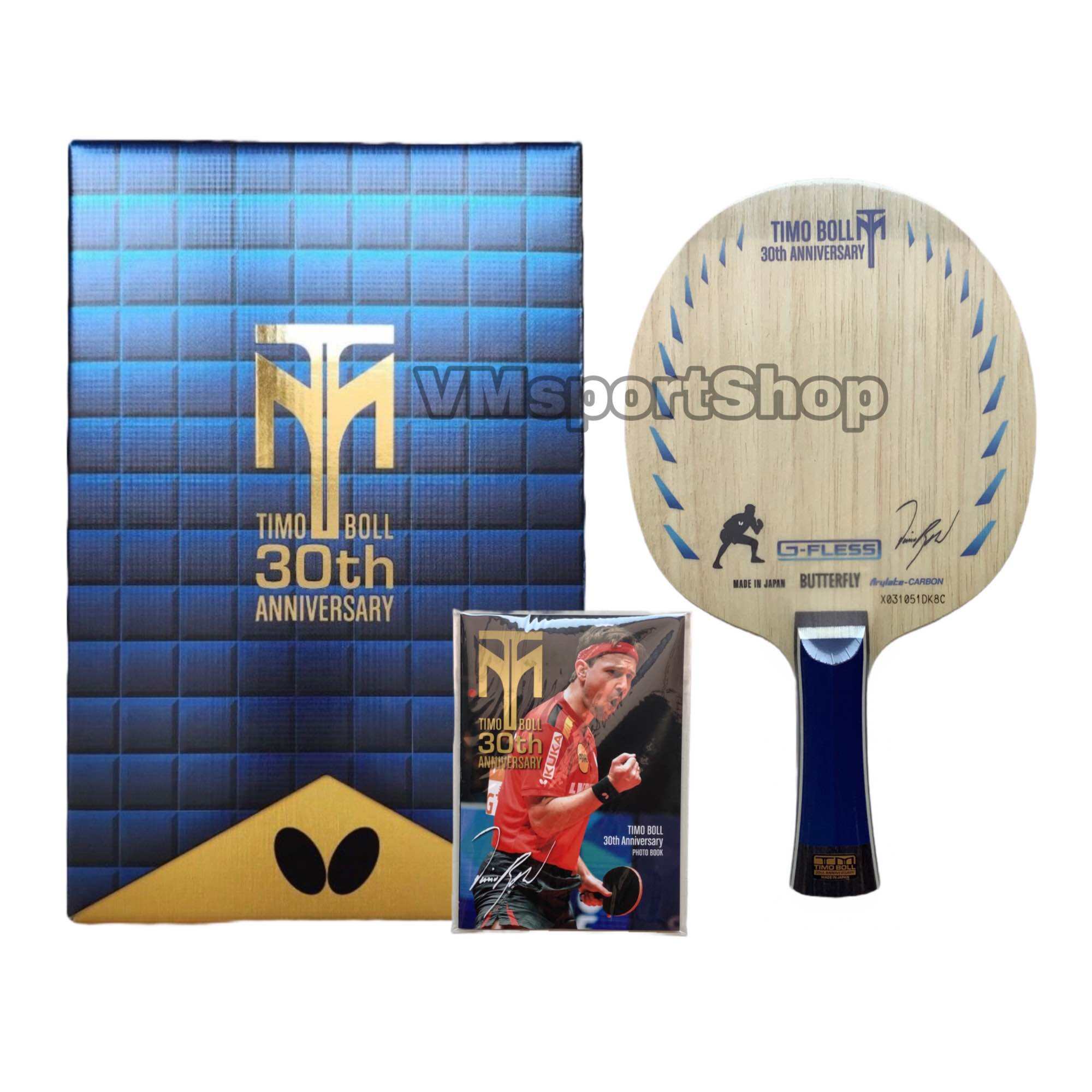 Butterfly Timo Boll 30th Anniversary Kayu Blade Bet Pingpong Lazada