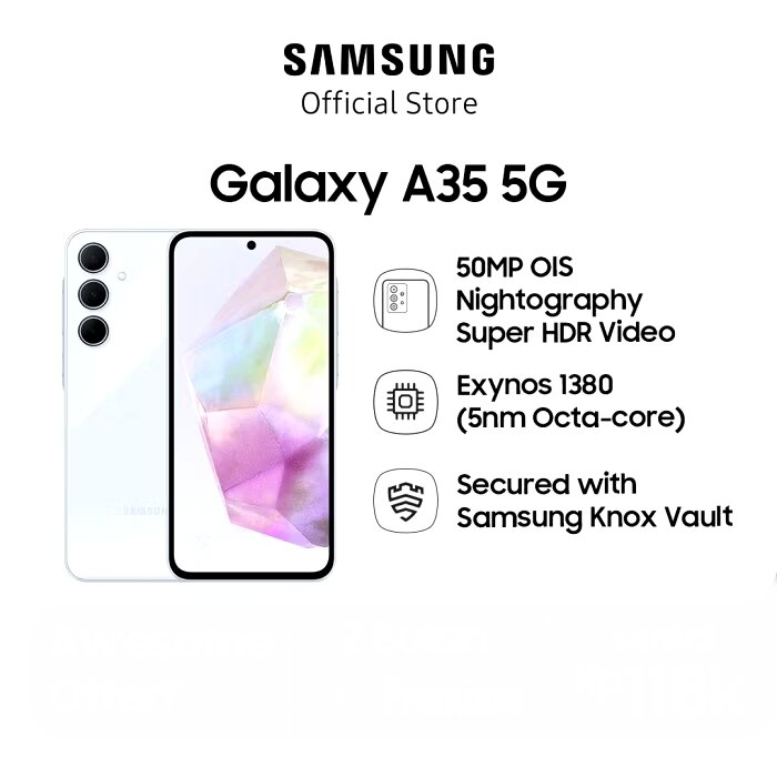HP SAMSUNG A35 5G RAM 8/256GB GARANSI RESMI Giá 5,000,000 Đồng*Miễn phí vận chuyển