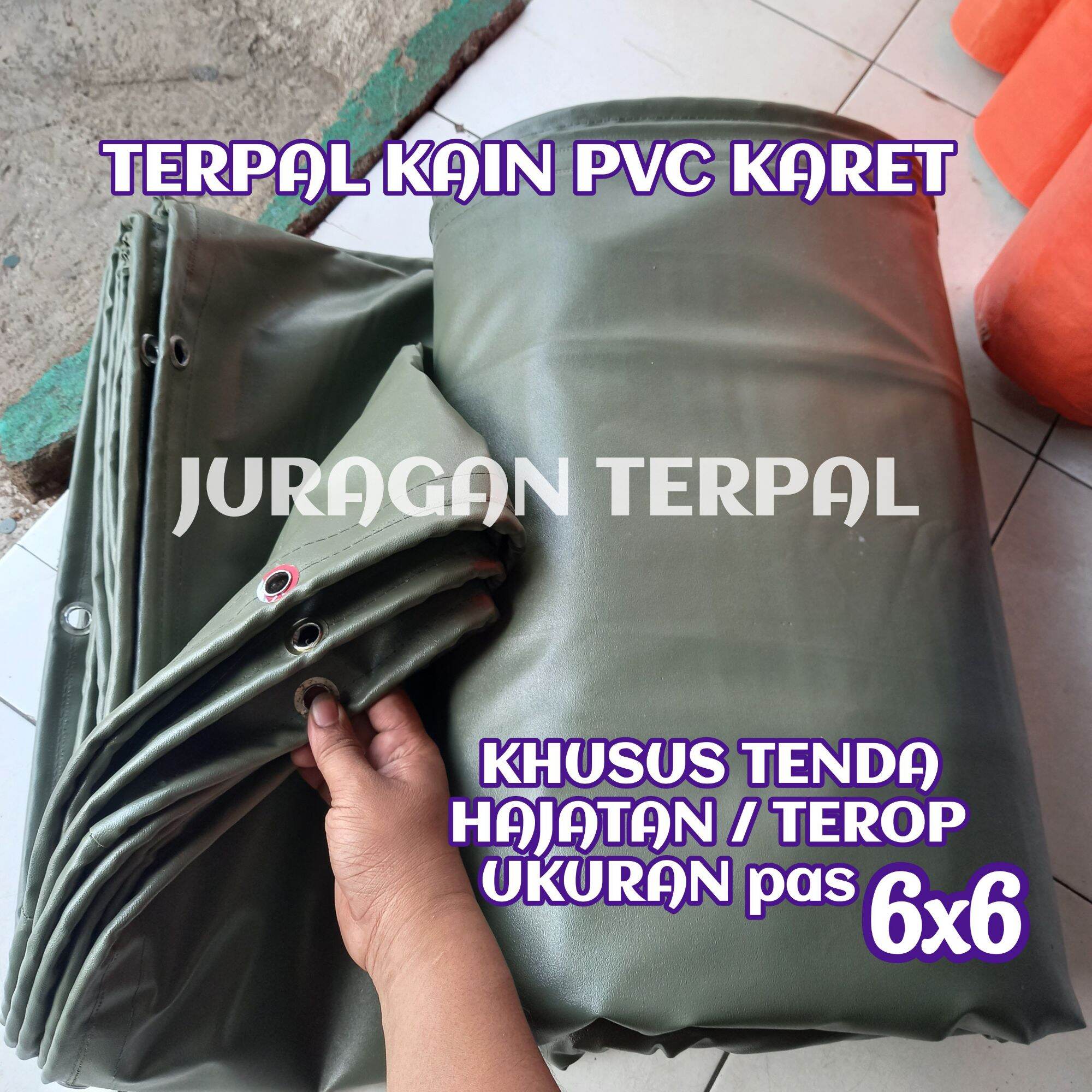 terpal tenda kain cv pvc karet ukuran 6x6 | Lazada Indonesia