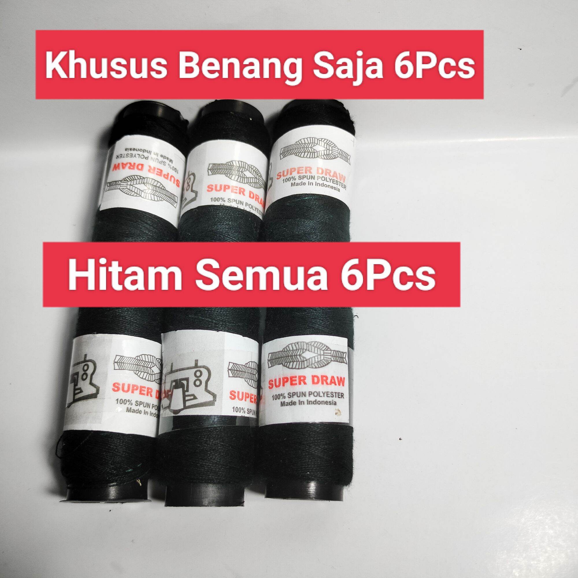 Paket Jahit Murah & Lengkap - Jarum 16pcs + Benang 2 Gulung Hitam Putih + Gunting Tajam