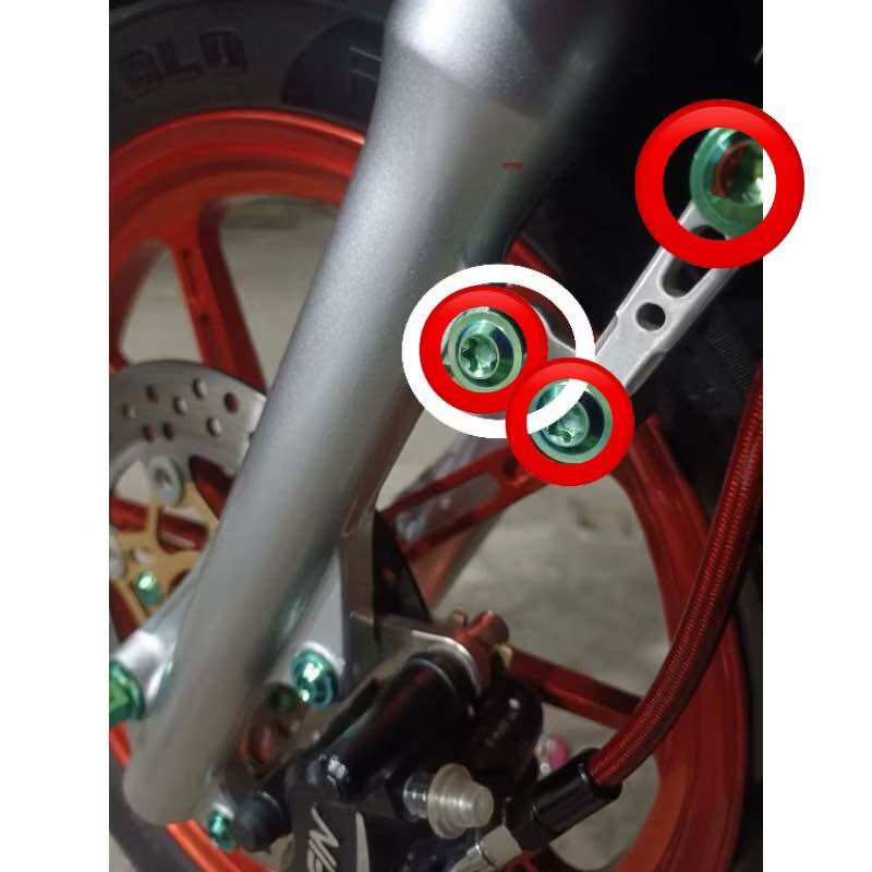 (ISI 3PC) Baut Titanium Breket Selang Rem CNC Universal Baut ori Vietnam Harga 43,950 rupiah*Gratis Ongkir