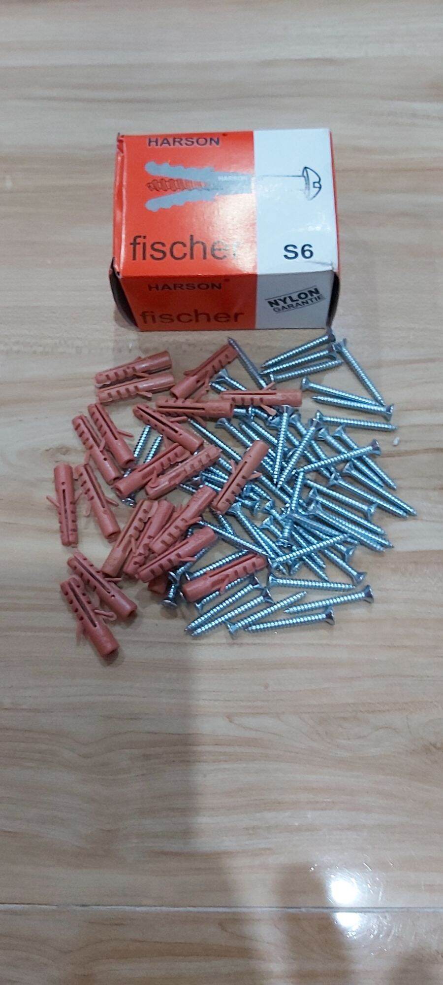 fisher tembok S6+sekrup harson / sekrup+fisher S6 set harson | Lazada