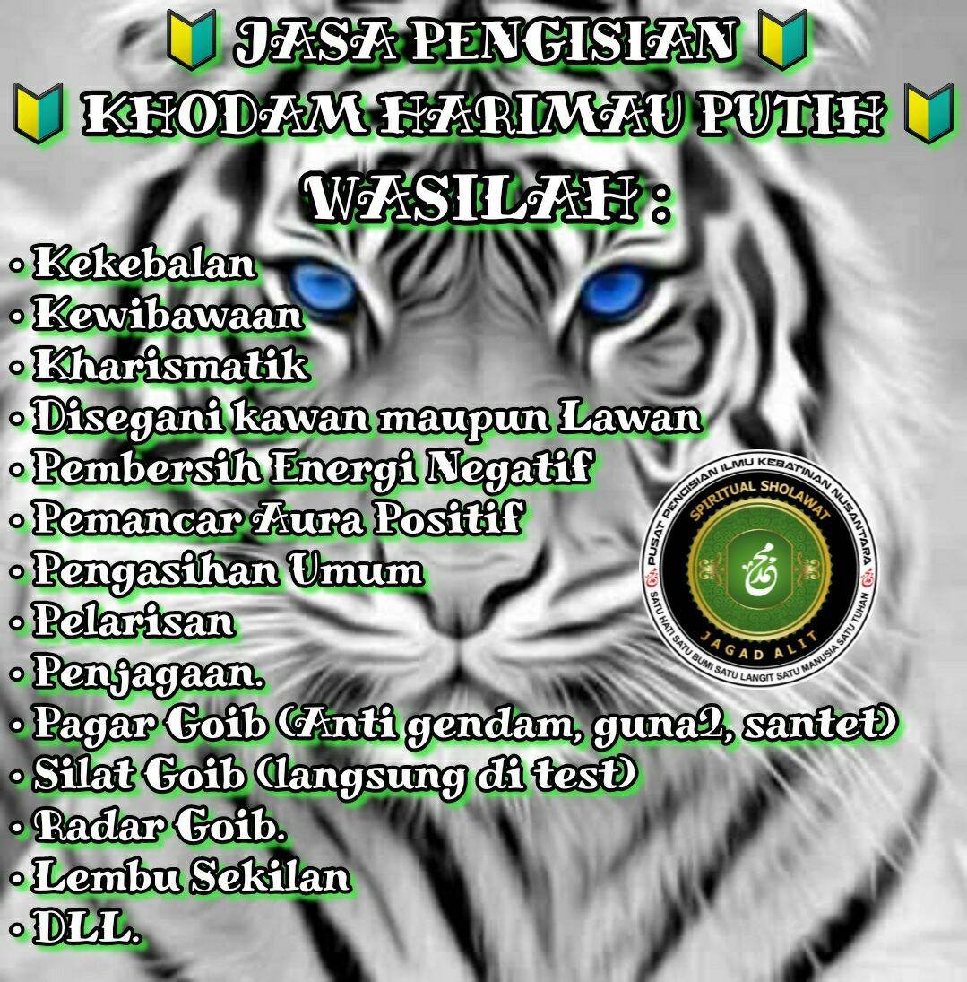 Cod Jasa Pengisian Khodam Harimau Putih Lazada Indonesia