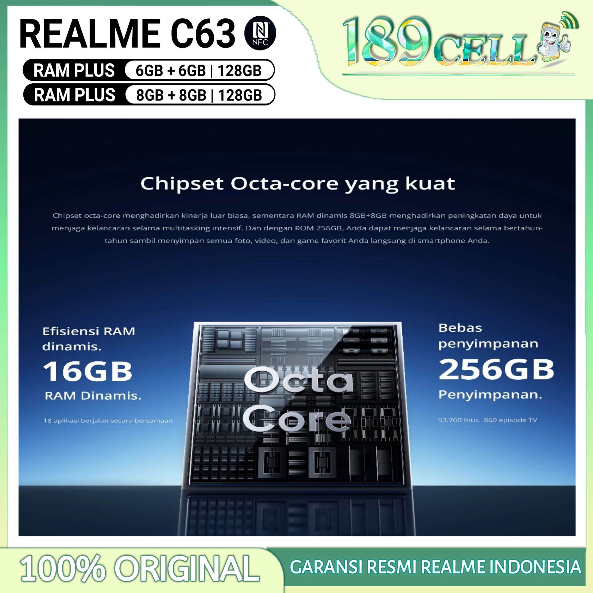 REALME C63 RAM 8/128 GB | REALME C 63 RAM 6/128 GB GARANSI RESMI REALME INDONESIA. 