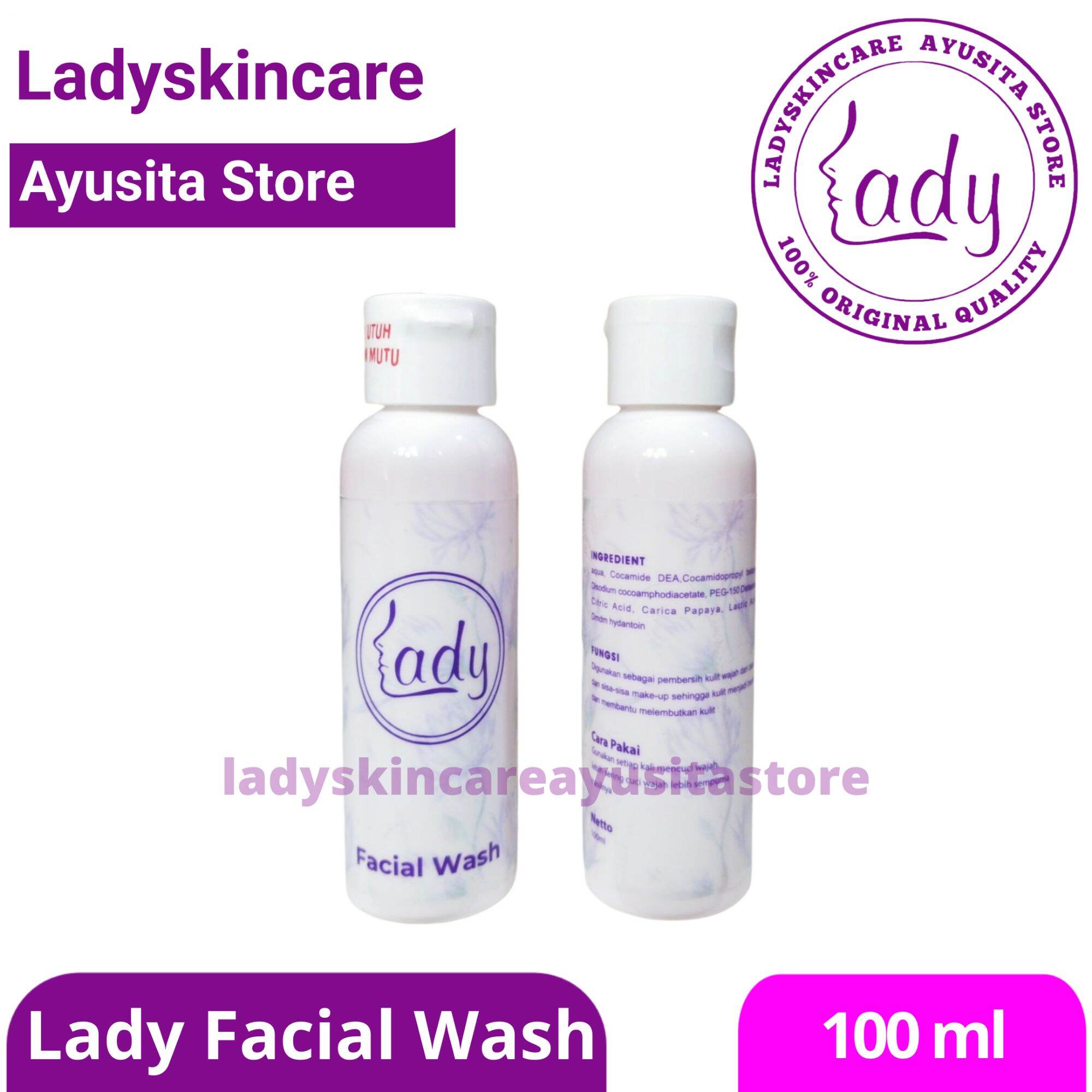 Lady Facial Wash Membersihkan Wajah Dari Debu Sisa Make Up Mengangkat Sel Kulit Mati Dan 6464