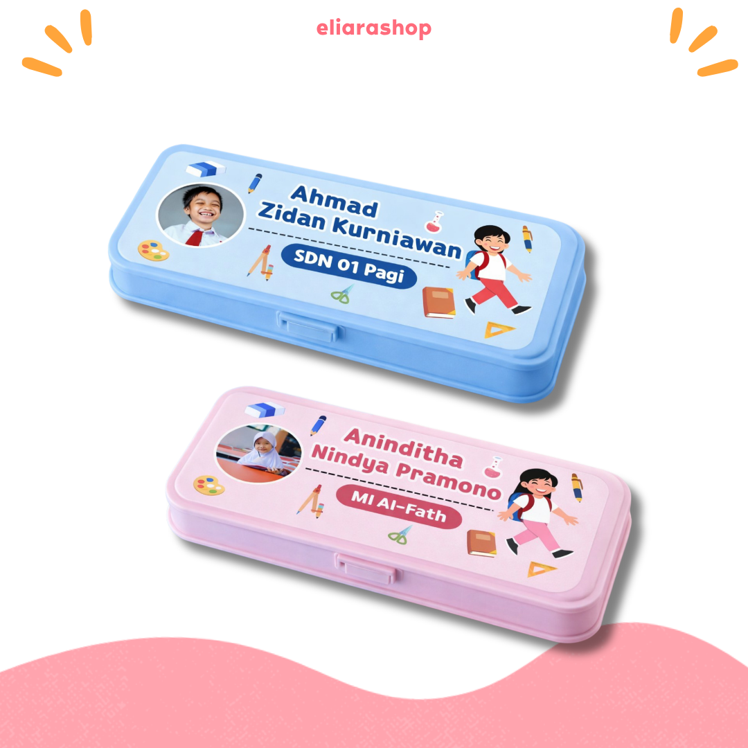 Tempat Pensil Custom Nama Dan Sekolah