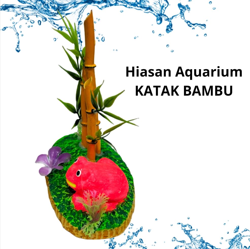 HIASAN KATAK BAMBU HIASAN DEKORASI AQUARIUM AQUASCAPE