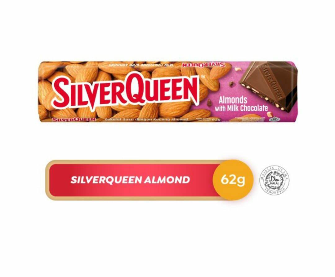SilverQueen Milk Chocolate Almond 62 Gram / silver queen cokelat almond ...