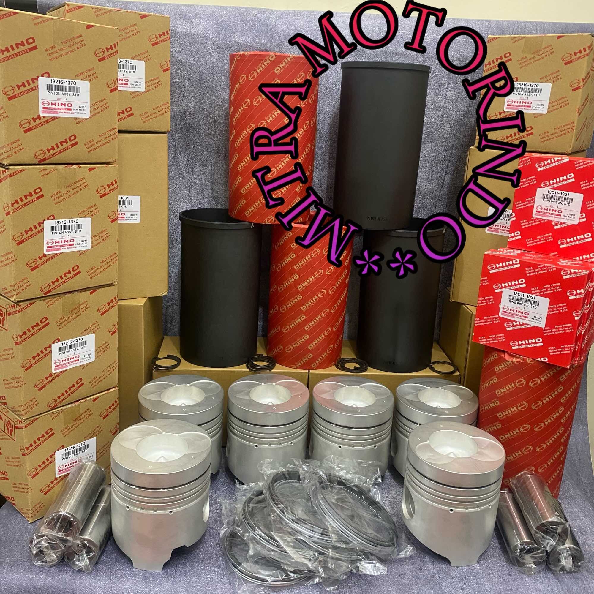 Liner Kit Hino Jumbo EM100/Paket Liner +Piston +Ring 1Set STD Harga 11,281,000 rupiah*Gratis Ongkir