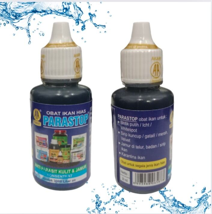 AKARI AA PARASTOP 30ML OBAT IKAN HIAS ANTI PARASIT KULIT DAN JAMUR