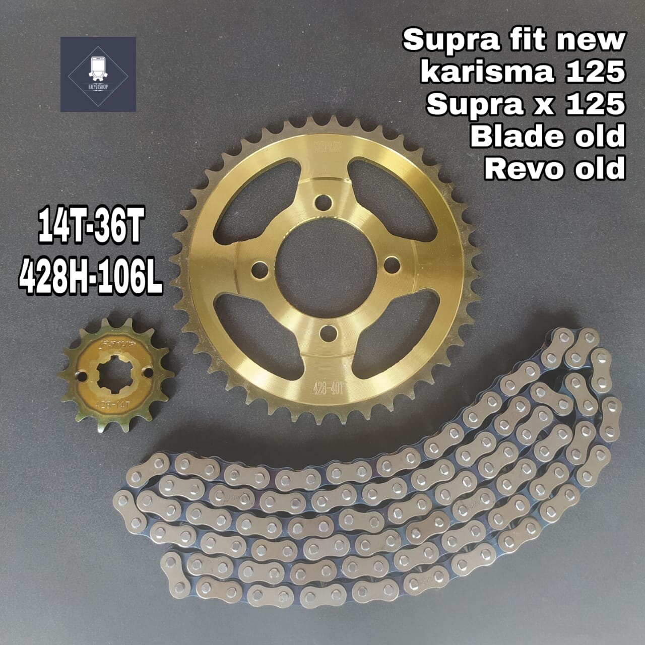 Girset ger paket rantai supra fit new revo blade supra x 125 karisma