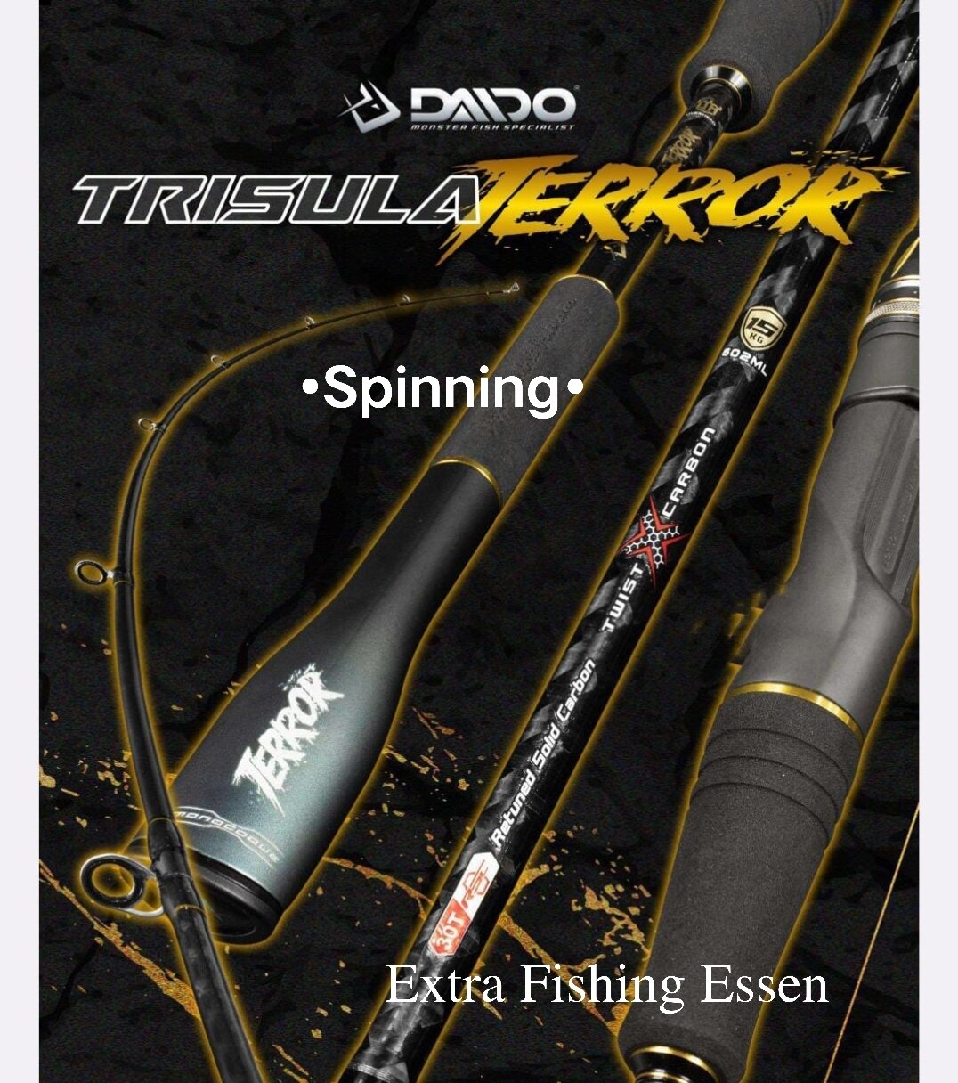 Joran Daido TRISULA TERROR SPIN-602 Jigging Rod 1.80m Ring Fuji || TIPE SPINNING - Merek DAIDO Harga 430,000 rupiah*Gratis Ongkir