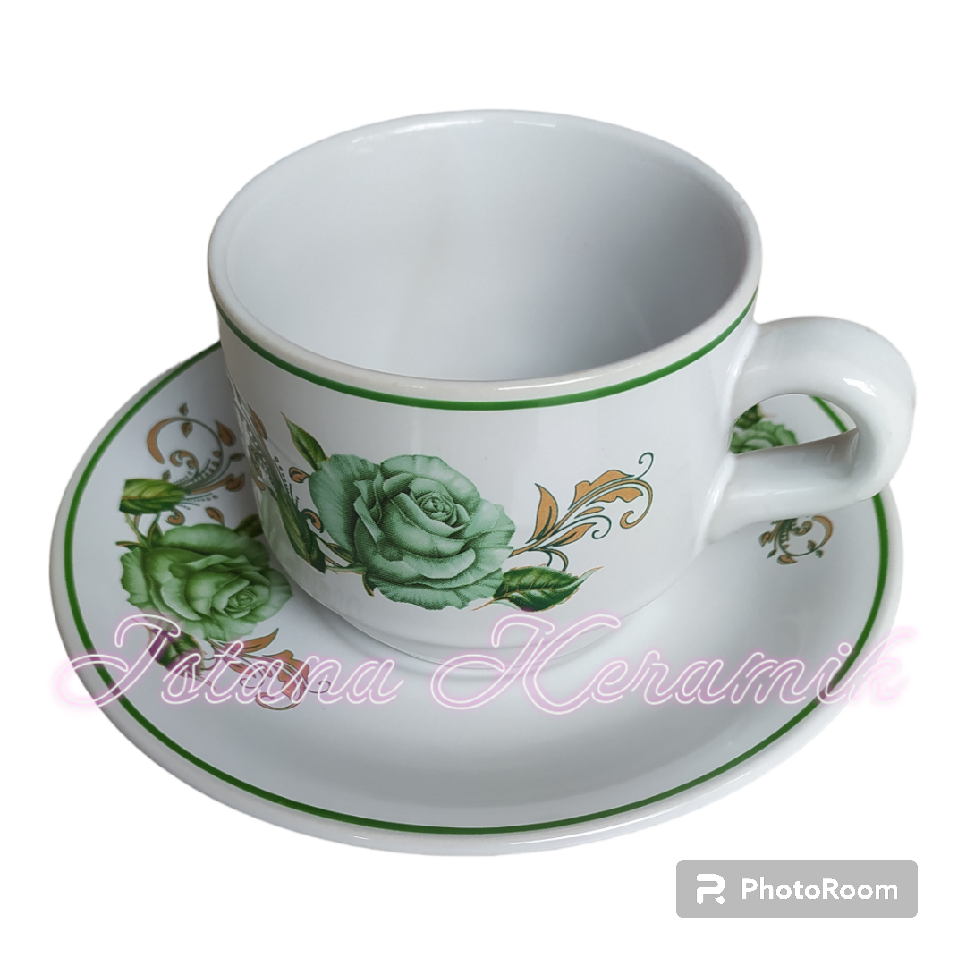 Cangkir set cangkir keramik cangkir kopi 6+6pcs