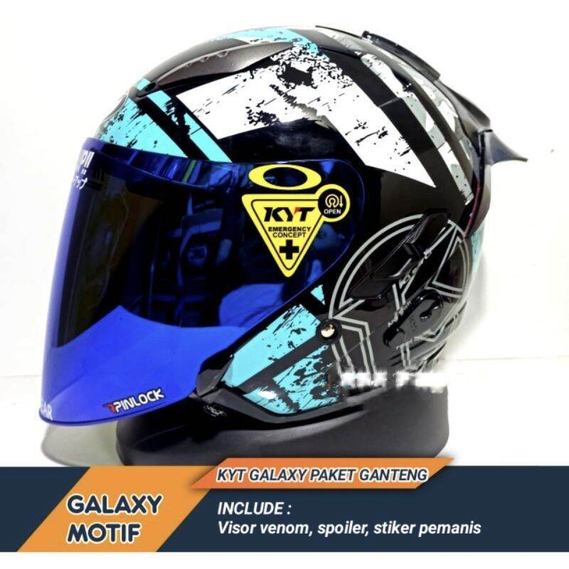 helm half face KYT galaxy motif paket ganteng Lazada Indonesia